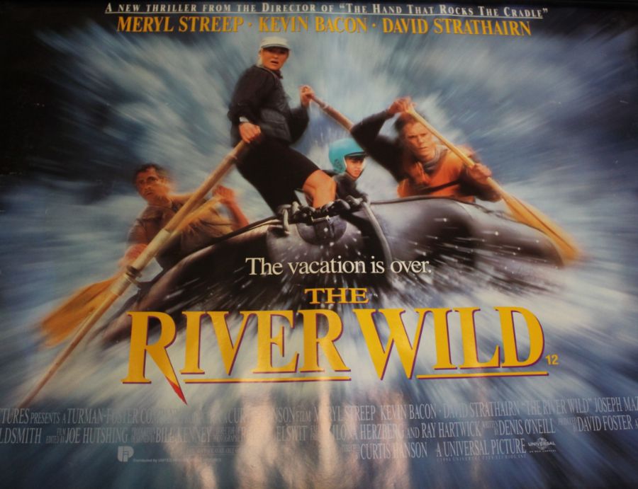 The River Wild (1994) - British Quad film poster, starring Meryl Streep and Kevin Bacon, rolled,