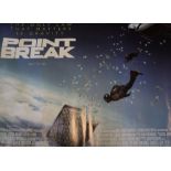 Point Break (2015) - British Quad film poster, starring Edgar Ramírez, rolled, 76cm x 102cm