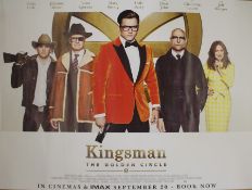 Kingsman: The Golden Circle(2015) - British Quad film poster, starring Taron Egerton, 76cm x