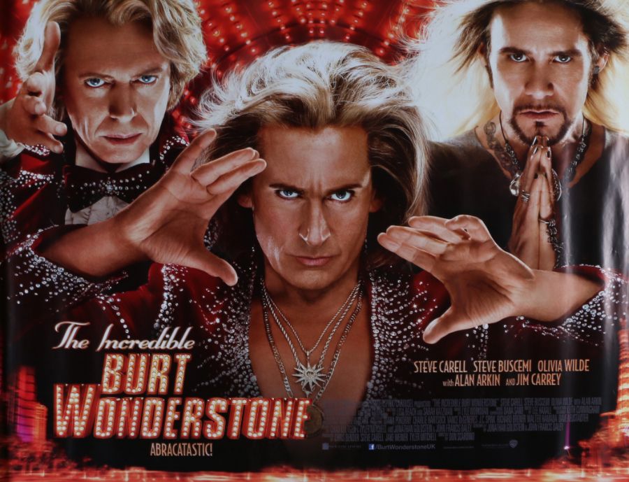 The Incredible Burt Wonderstone (2013) - British Quad film poster, starring Steve Carell, Luke Vanek