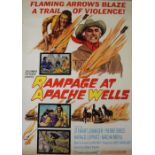 Rampage at Apache Wells (1965) - British Quad film poster, starring Stewart Granger, 76cm x 102cm,