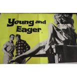 Young and Eager (1961), British quad film poster, starring Diane McBain and Arthur Kennedy,