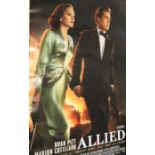 Allied (2016) - British one sheet film poster, starring Brad Pitt, rolled, 68cm x 102cm