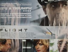 Flight (2012) - British Quad film poster, starring Denzel Washington, 76cm x 102cm, rolled