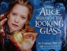 Alice Through the Looking Glass (2016) - British Quad film poster, starring Johnny Depp, Mia