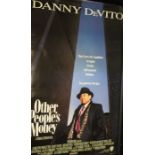 Other People's Money (1991) - British one sheet film poster, starring Danny DeVito, rolled, 69cm x