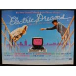 Electric Dreams (1984), British Quad poster, starring Lenny Von Dohlen, Virginia Madsen, Maxwell