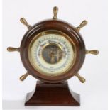 Gischard of Germany barometer, in the form of a ships wheel. 9.5cm high
