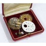 Calendar pocket watch dial and movement