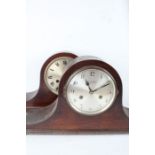 Bonner & Sons Colchester mantel clock, housed in a mahogany case with Arabic numerals, together with