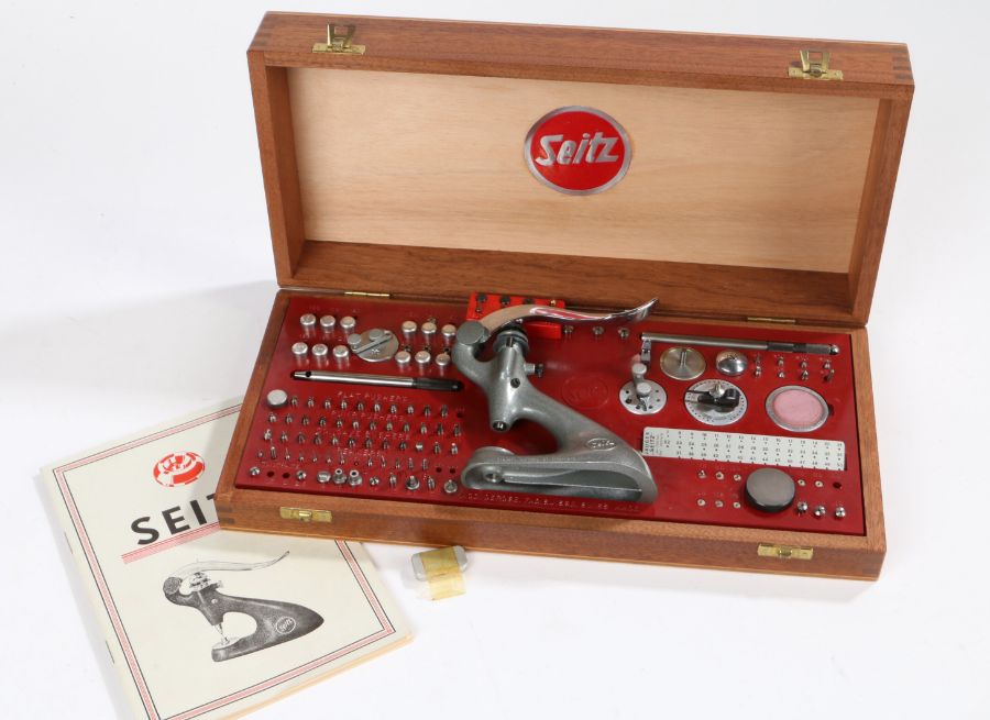 Seitz watchmakers posting set, cased