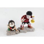 Pair of figures in the form of Denis and Gnasher, possibly resin, 30cm high & 20cm high (2)