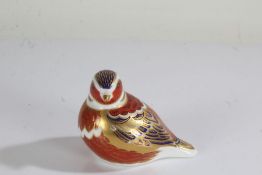 Royal Crown Derby paperweight, in the form of a bird, 9cm