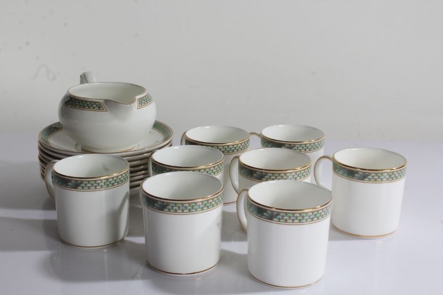 Wedgwood Icarus pattern coffee service, consisting of eight coffee cups, eight saucers, milk jug ( - Image 3 of 3