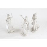 Set of three Wedgwood limited edition figurines 'The Three Graces', No. 301, sculpted by Martin