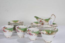 Collection of Paragon Rockingham table porcelain, to include sauceboat and stand, oval dish, two