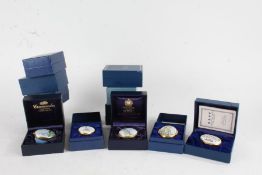 Collection of twelve enamel boxes, Bermuda Heritage Series, to include Tom Moore's Tavern, a map