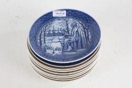 Nine Royal Copenhagen plates, to include seven Hans Christian Andersen examples 'The Ugly