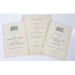 Three Order of Ceremony booklets belonging to a Merchant Navy veteran, Order of Ceremony at the