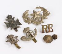 British army badges to the Buckinghamshire Battalion, Durham Light Infantry, 5th Dragoon Guards,