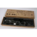 AU-5G Airsoft Electric Rifle in black, battery operated, vendor states in working condition,