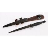 A post war Fairbairn Sykes type fighting knife, this sort of knife was sold in the Regimental
