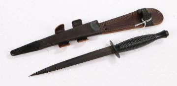 A post war Fairbairn Sykes type fighting knife, this sort of knife was sold in the Regimental