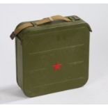 Russian Maxim Machine Gun Ammunition Box containing a quantity of link for the ammunition wrapped in
