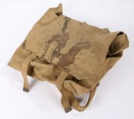 Second World War British 1937 pattern webbing large pack, marked for the maker MECo and dated 1941