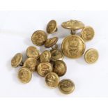 Selection of Kings crown Royal Navy buttons in gilt, (qty)