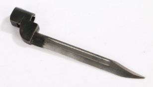 British No9 Mk1 Bayonet, superimposed 'ED' for Enfield and date 1952 stamped to the socket,