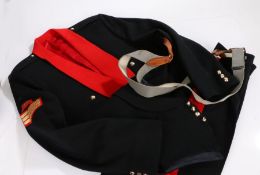 Post Second World War Royal Artillery NCO's Mess Dress uniform, jacket, trousers and vest, Queens