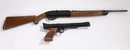 Powerline Model 722 .22 calibre Air Pistol, together with a Crossman 766 .177 Calibre Repeater