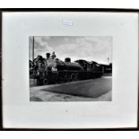 Pair of black and white photographic prints, each depicting trains, together with after Coulson,