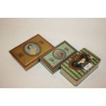 Collection of buttons and badges housed in three tin boxes (Qty)
