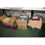 Quantity of various books and novels etc., housed within seven boxes (7)