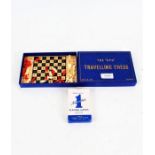 The 'HPG' Travelling Chess set, housed in original box, together with Waddington's playing cards (