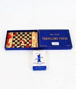 The 'HPG' Travelling Chess set, housed in original box, together with Waddington's playing cards (