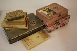 Collection of cigarette cards and tins (7)