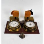 Barometer with a secondary clock dial together with a model of a sheep (2)