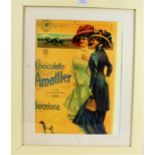 Three reproduction advertising prints, all three relating to Barcelona, all framed and glazed,