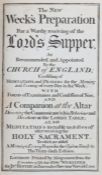 The New Weeks Preparation for a worthy receiving of the Lords supper, London, printed by