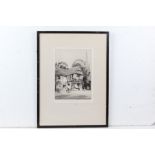 A.J. Meyer, the Saracens Head Kings Norton, signed etching, numbered 36/120, housed in an ebonised