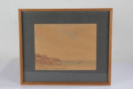 W. G. Tuck (20th Century) coastal river scene, watercolour, housed in a glazed frame, the picture