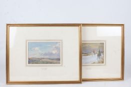 After Lionel Edwards, pair of coloured prints, The Hursley - Snow on the Downs, and The