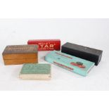 Mixed games, to include Wills 'Star' Cigarettes domino set in original tin, an inlaid folding crib