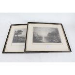 After J.M.W. Turner, pair of 19th century prints entitled 'Regulus Leaving Carthage' and 'Dido and