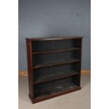 Victorian mahogany bookcase, with three adjustable shelves, 119cm wide