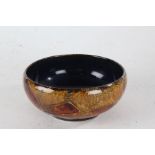 Royal Doulton bowl, decorated with Autumn leaves, with blue interior, stamped to base X8531 14704,