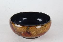 Royal Doulton bowl, decorated with Autumn leaves, with blue interior, stamped to base X8531 14704,